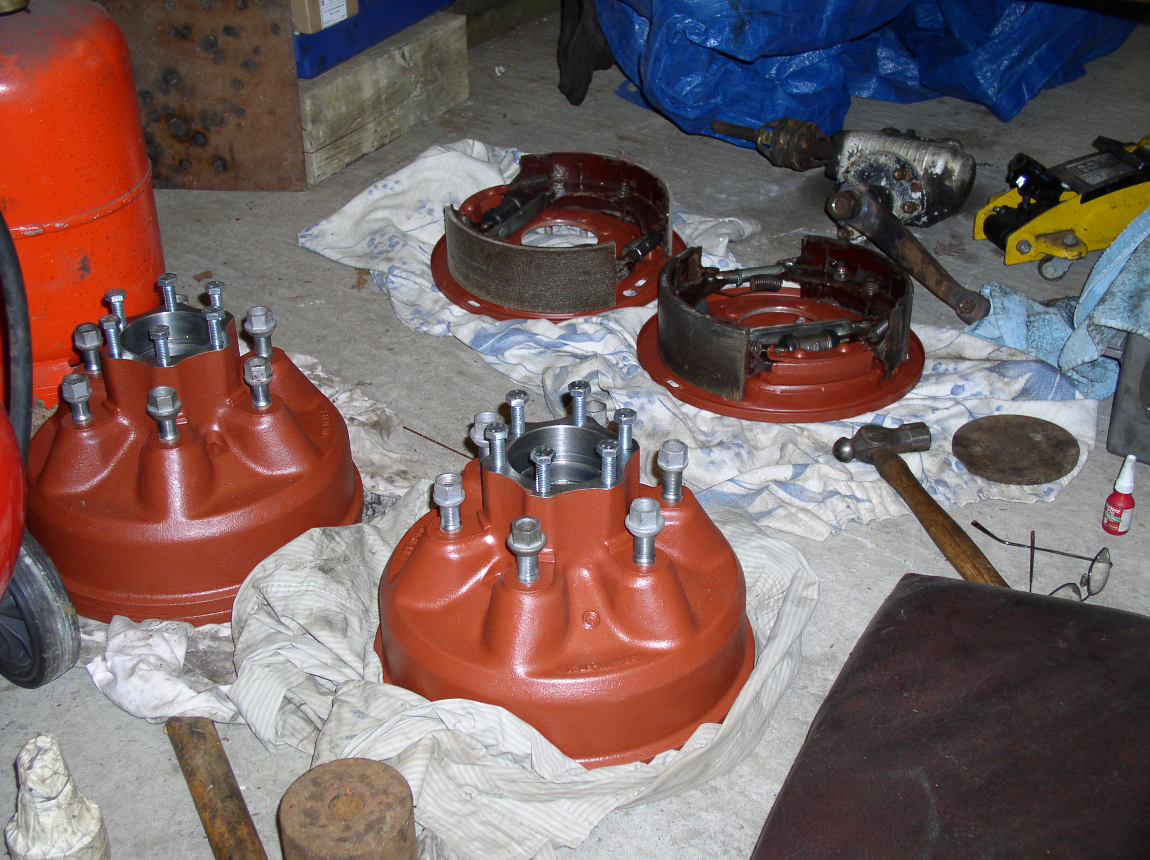 Rear Hubs after machining 